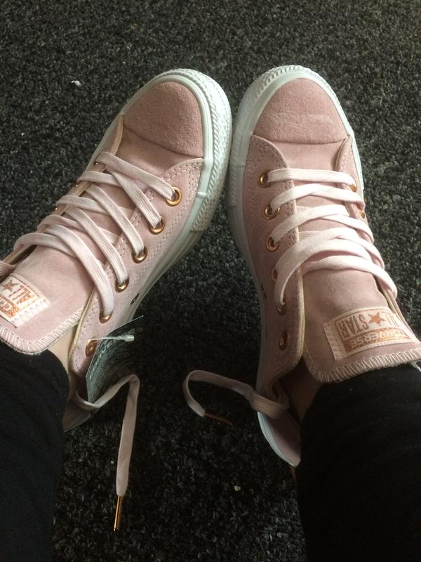 converse pink leather rose gold