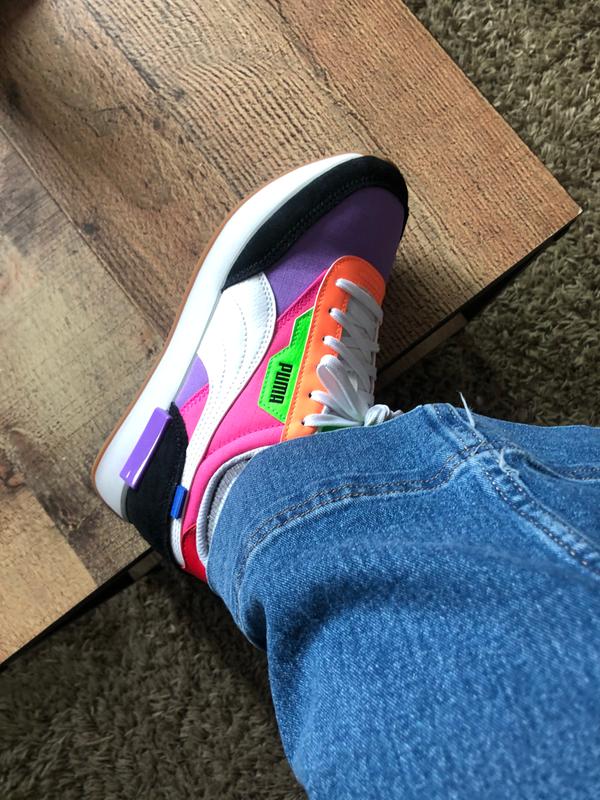 puma future rider play on sneakers purple fluo pink