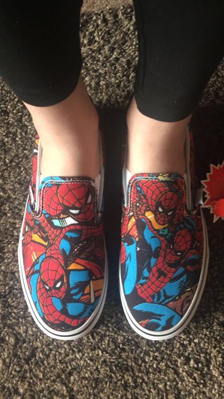 vans slip on spiderman