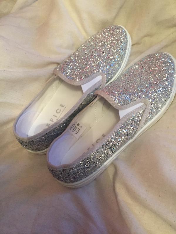 sparkly slip on shoes