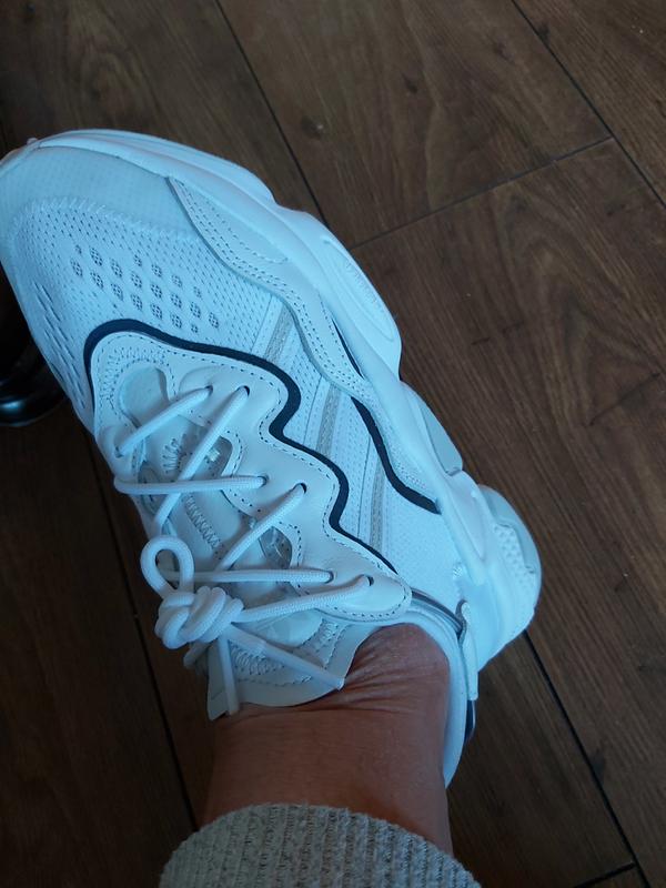 ozweego trainers white grey one crystal white