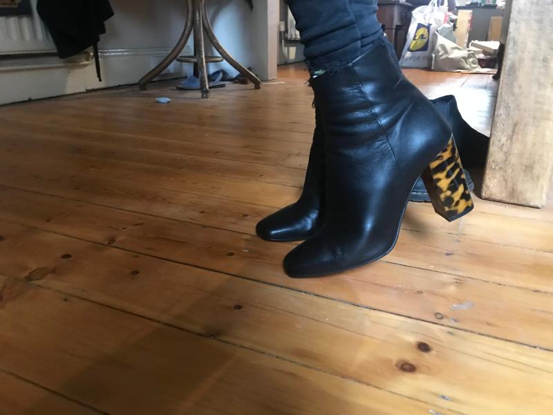 office tortoiseshell boots