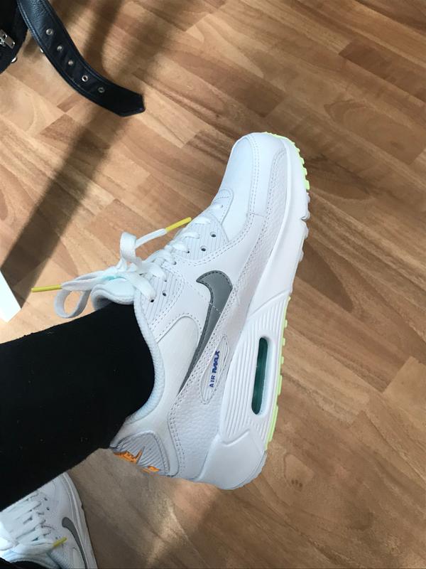 Nike Air Max 90 GS Trainers White Smoke 