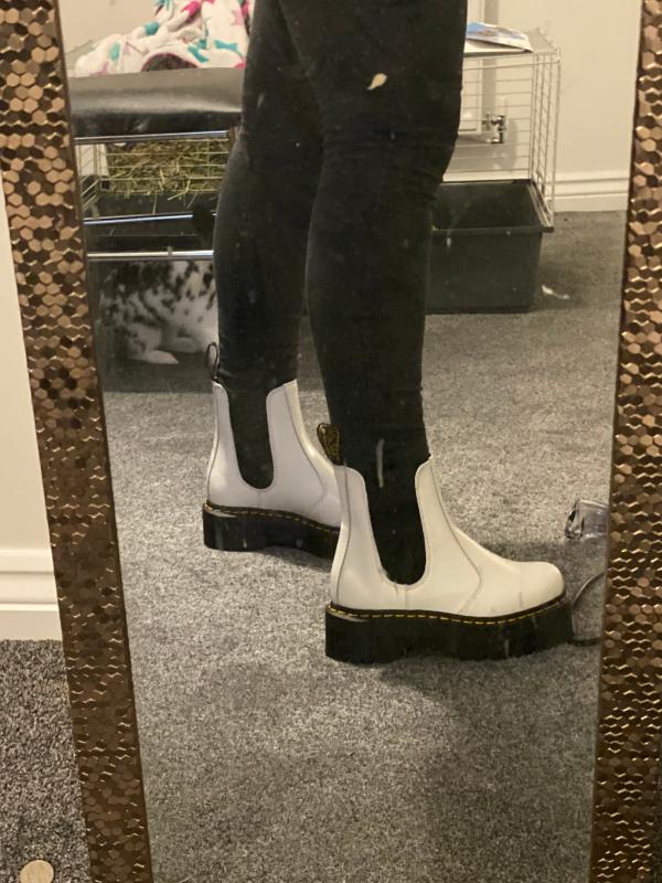 doc martens white chelsea boots