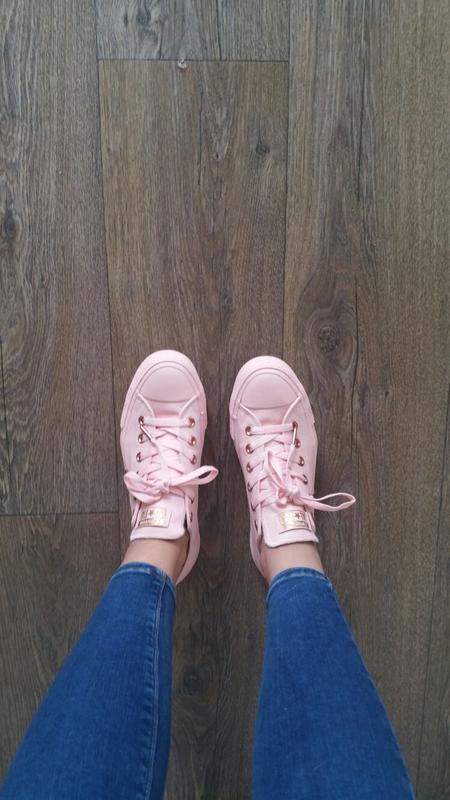 pink and rose gold converse