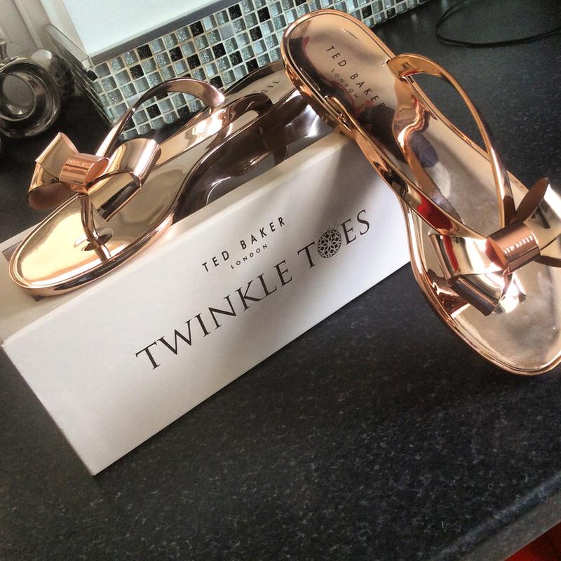 silver ted baker flip flops