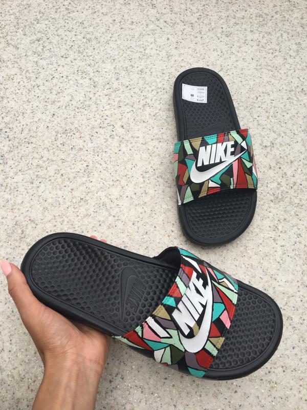 painted nike slides