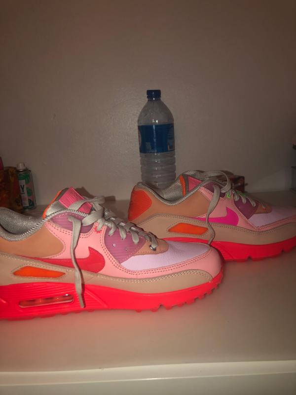 nike air max 90 bright crimson pure platinum