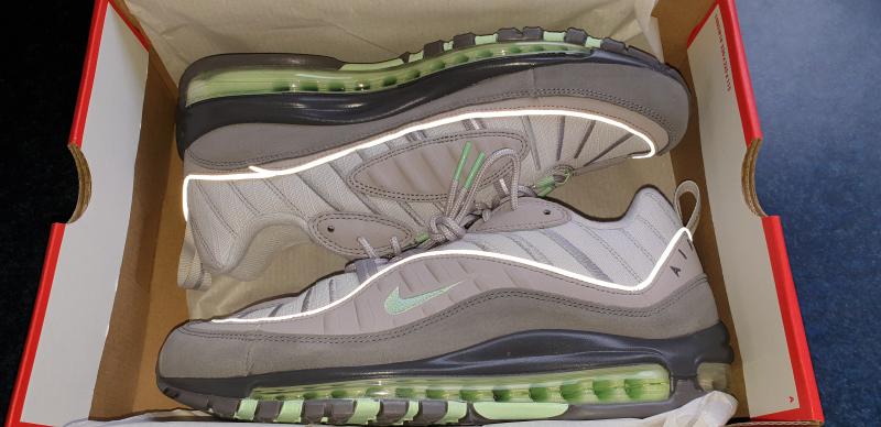nike air max 98 grey mint & reflective silver