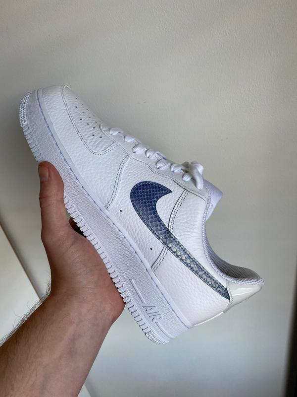 air force 1 lv8 trainers white midnight navy silver snake