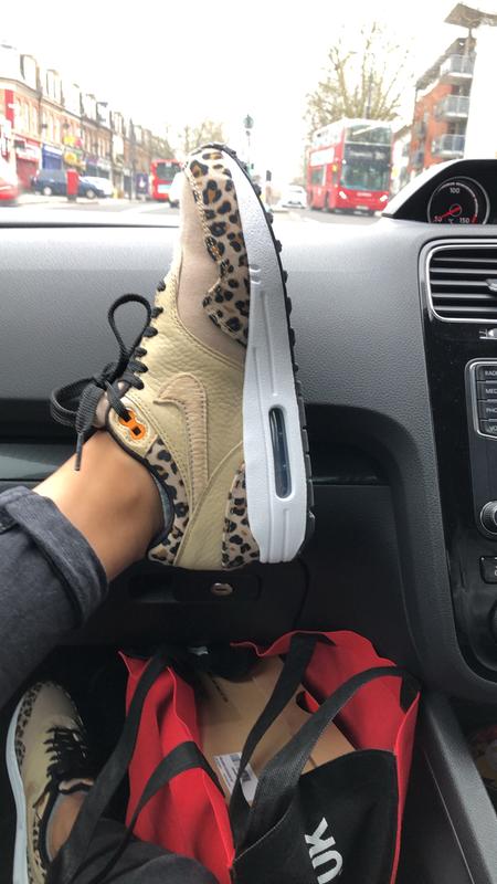 nike air max 1 trainers desert ore wheat leopard