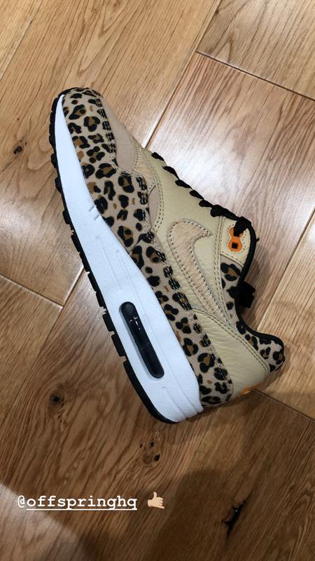 nike air max 1 trainers desert ore wheat leopard