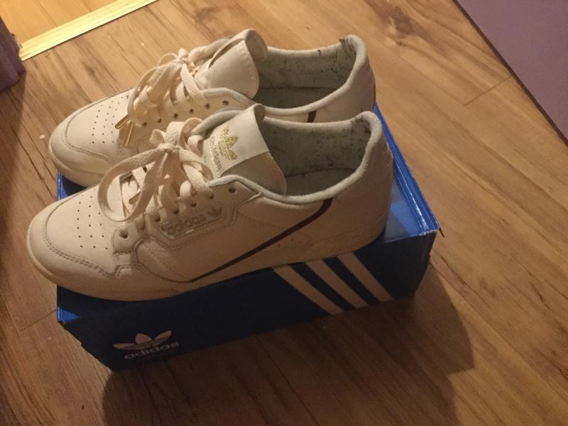 adidas continental 80s trainers chalk night cargo met gold exclusive