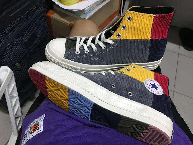 all star hi 70s trainers uni gold green blue pink corduroy exclusive