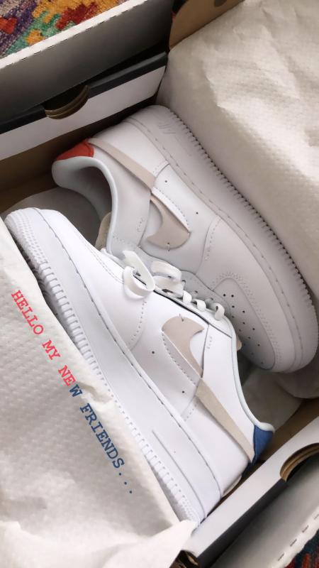 air force 1 07 trainers white platinum tint game royal red