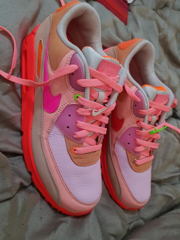 air max 90 trainers bright crimson pure platinum