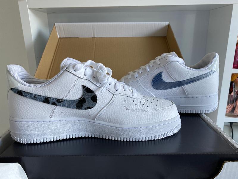 air force 1 lv8 trainers white midnight navy silver snake