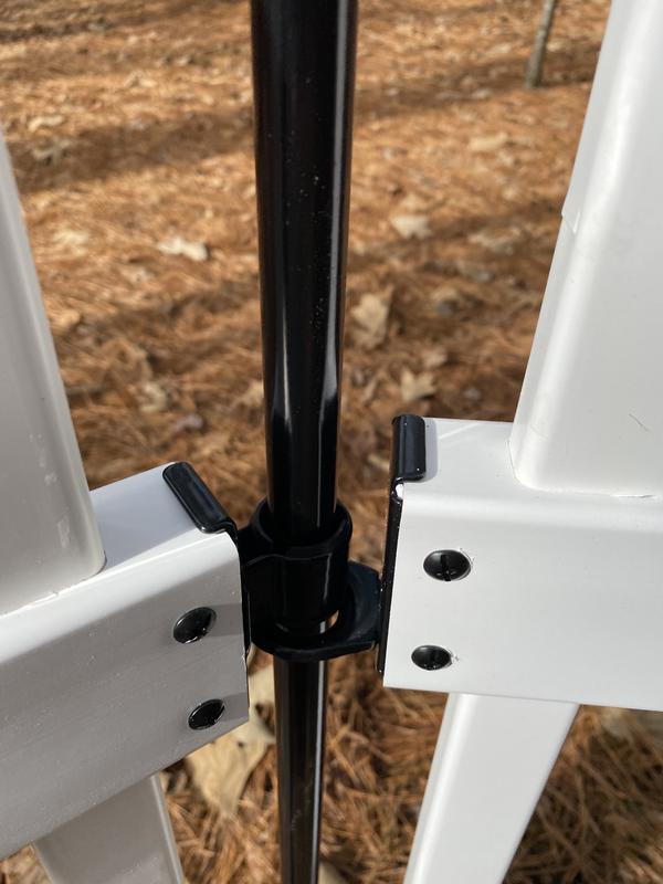 Where the gate connects to post