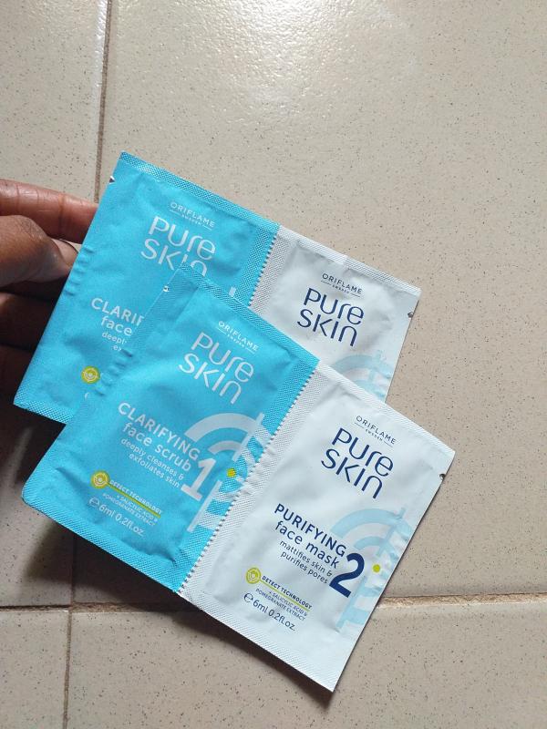 review pure skin 2 in 1 face wash and scrub