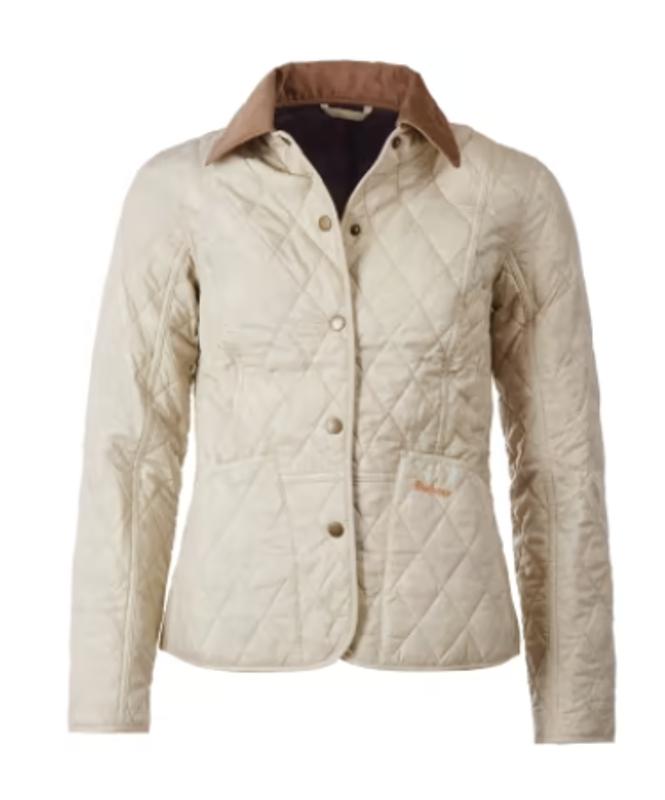 Womens cream barbour store quilted jacket