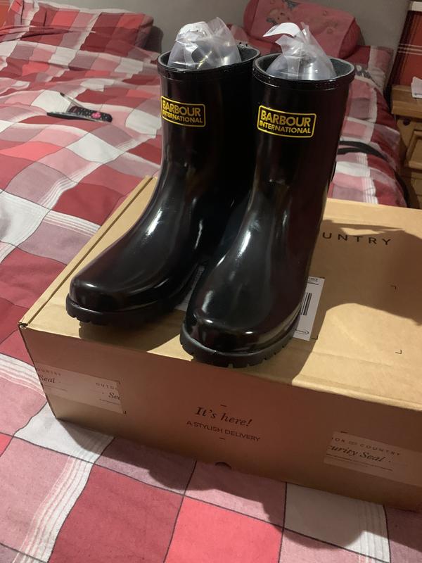 Barbour biker wellington store boots