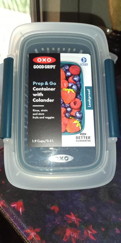 OXO Good Grips Prep & Go 1.9 Cups/0.45 L Container | Leakproof Food Storage  | Ideal for leftovers and snacks | BPA Free | Microwave Safe | Dishwasher