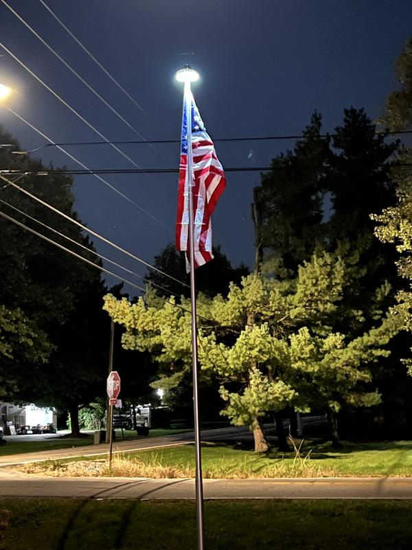 American Flag At Night Lighting