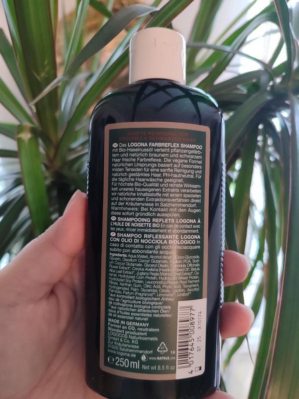 Bio-Haselnuss Braun-Schwarz Shampoo Farbreflex Naturkosmetik | LOGONA