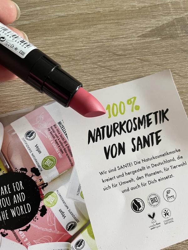 04 Lipstick | Pure Naturkosmetik Matte Rosewood SANTE