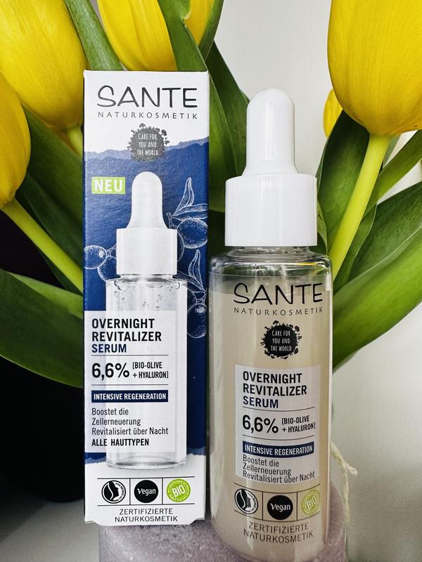 | Naturkosmetik & SANTE Revitalizer Hyaluron Overnight mit Serum Bio-Olive, Vera Bio-Aloe