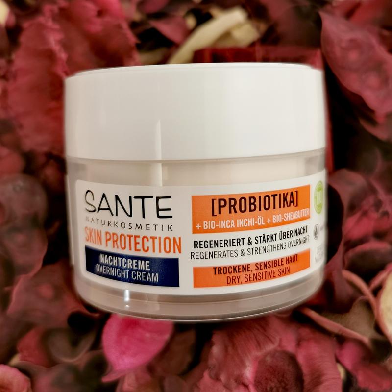 Skin Protection Nachtcreme mit Probiotika, Inchi-Öl & Naturkosmetik Bio-Inca Bio-Sheabutter SANTE 