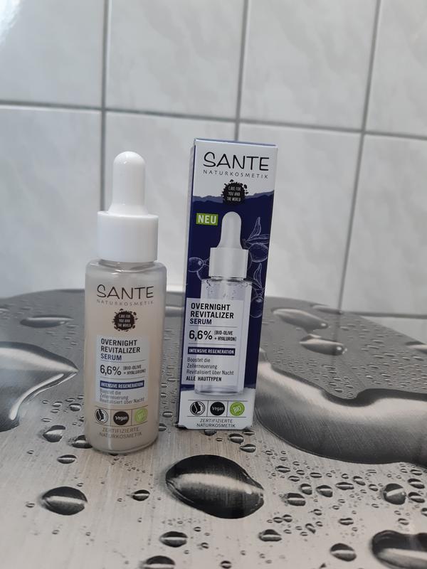 Overnight Revitalizer Naturkosmetik SANTE Hyaluron | mit & Bio-Olive, Serum Vera Bio-Aloe