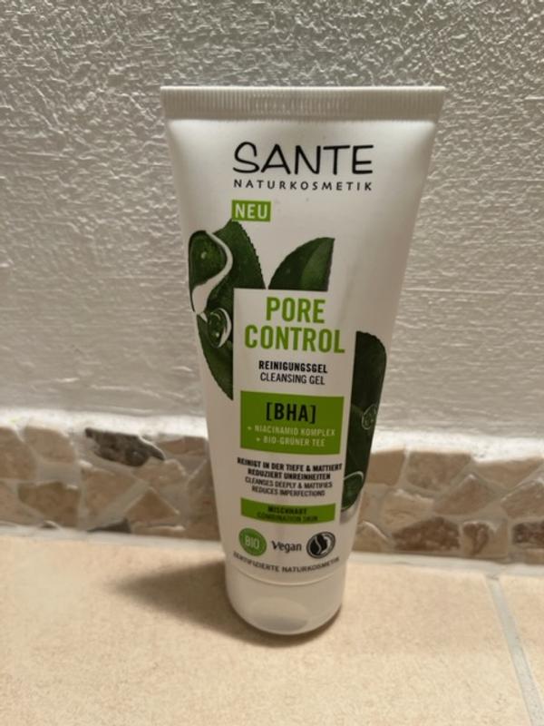 SANTE Pore & mit Niacinamid Control BHA, Komplex | Tee Bio-Grüner Naturkosmetik Reinigungsgel