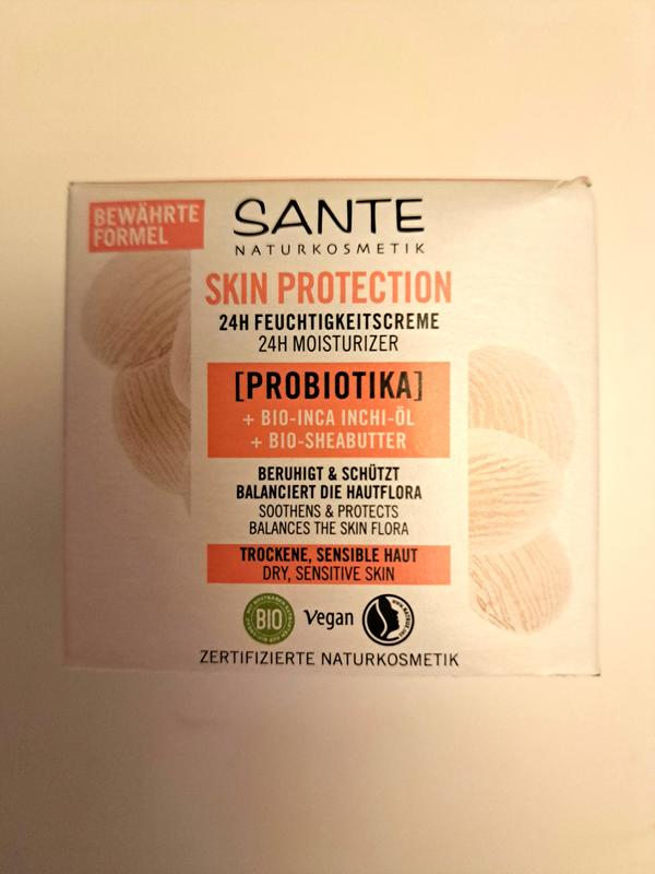 Skin Protection 24h Feuchtigkeitscreme Bio-Sheabutter Inchi-Öl | & Naturkosmetik mit SANTE Probiotika, Bio-Inca