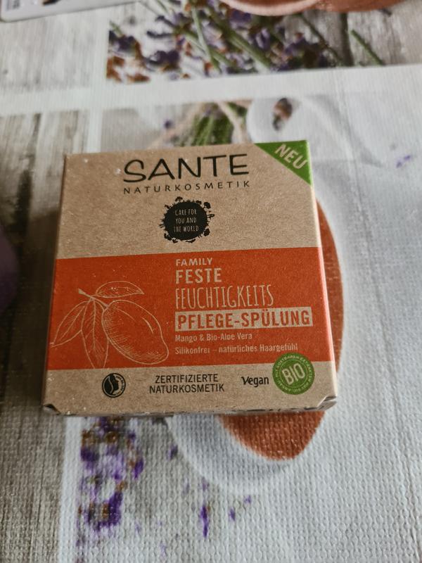 Vera Bio-Aloe Feste Naturkosmetik Feuchtigkeits Pflege-Spülung SANTE & | Mango