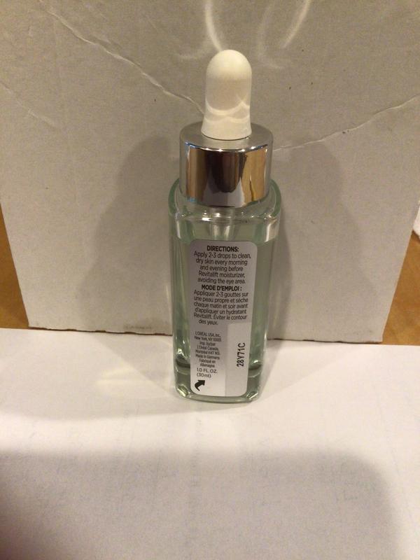 #1-new bottle on left, empty bottle on right     #2-back of new bottle