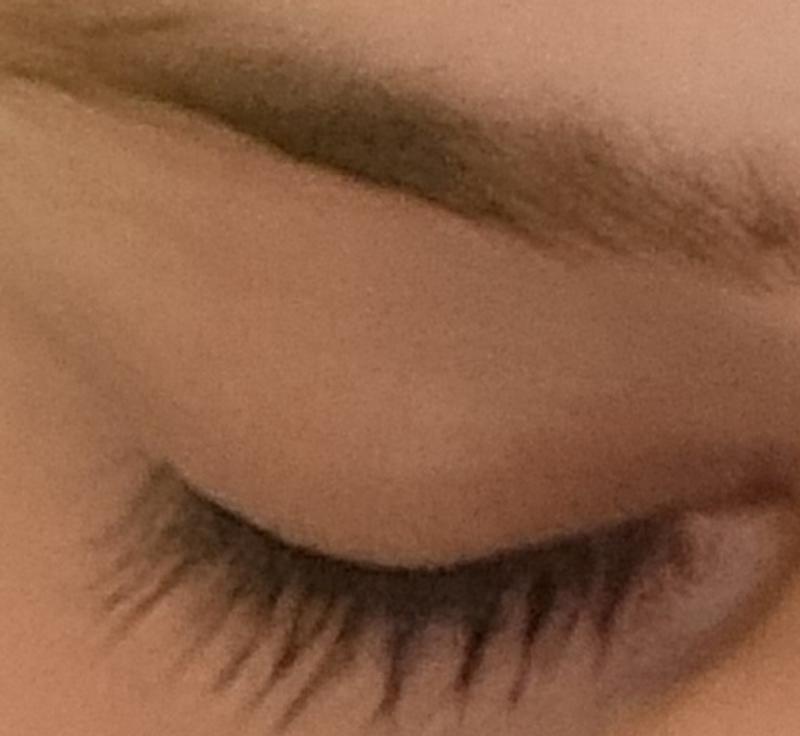 Lashes after mascara application