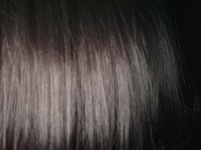 Result over my natural hair. It's more visibly red in the light but I hope my flash communicates enough.