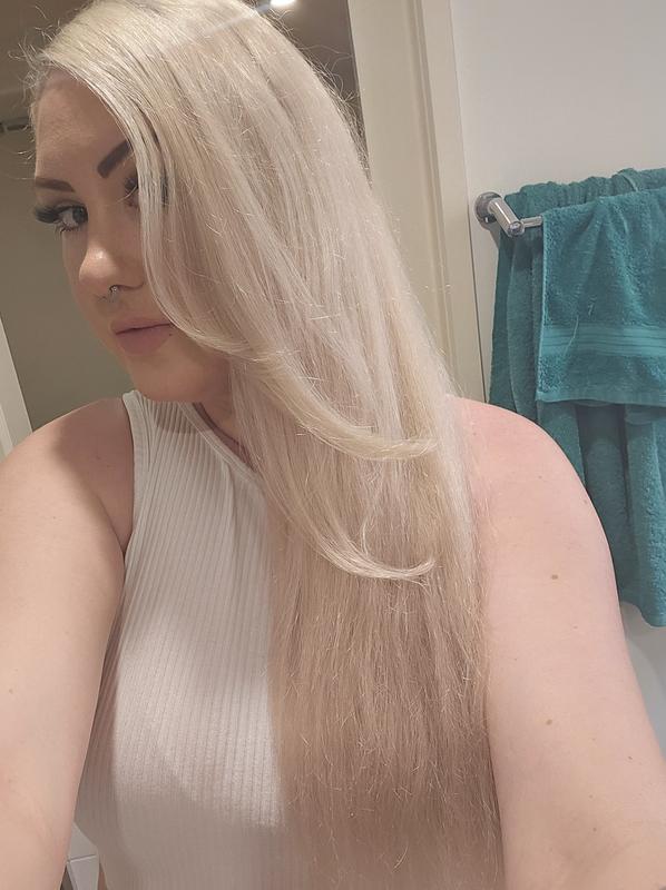 Hair after using the whole set and blowing out