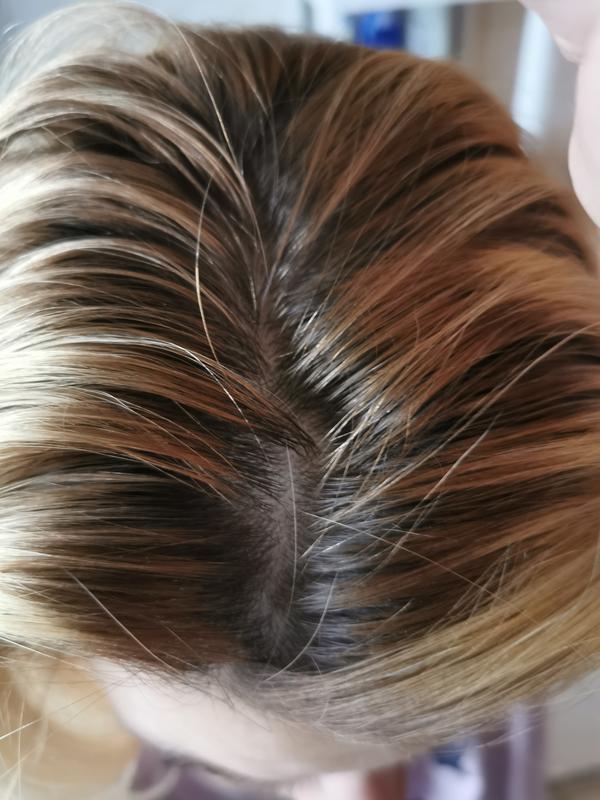 VOR dem Trockenshampoo