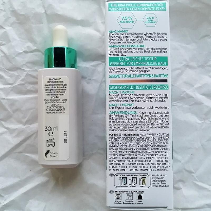 [Werbung] L’ORÉAL Paris Bright Reveal Niacinamid Dark Spot Serum Rückseite