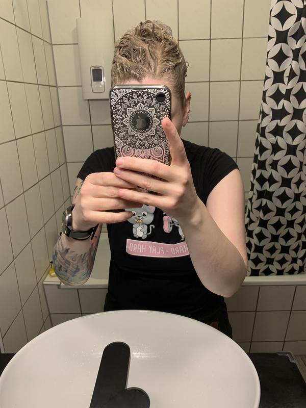 Während des Färbens