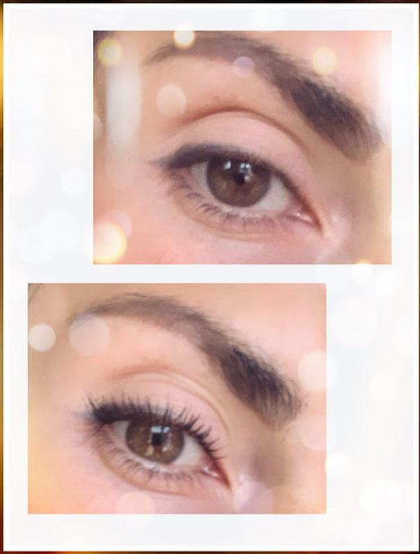 Meine Wimpern sehen kräftig aus