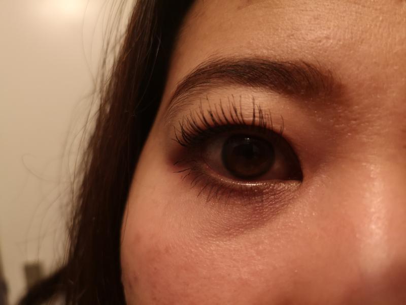 Nach 2 Schichten Mascara Anwendung
