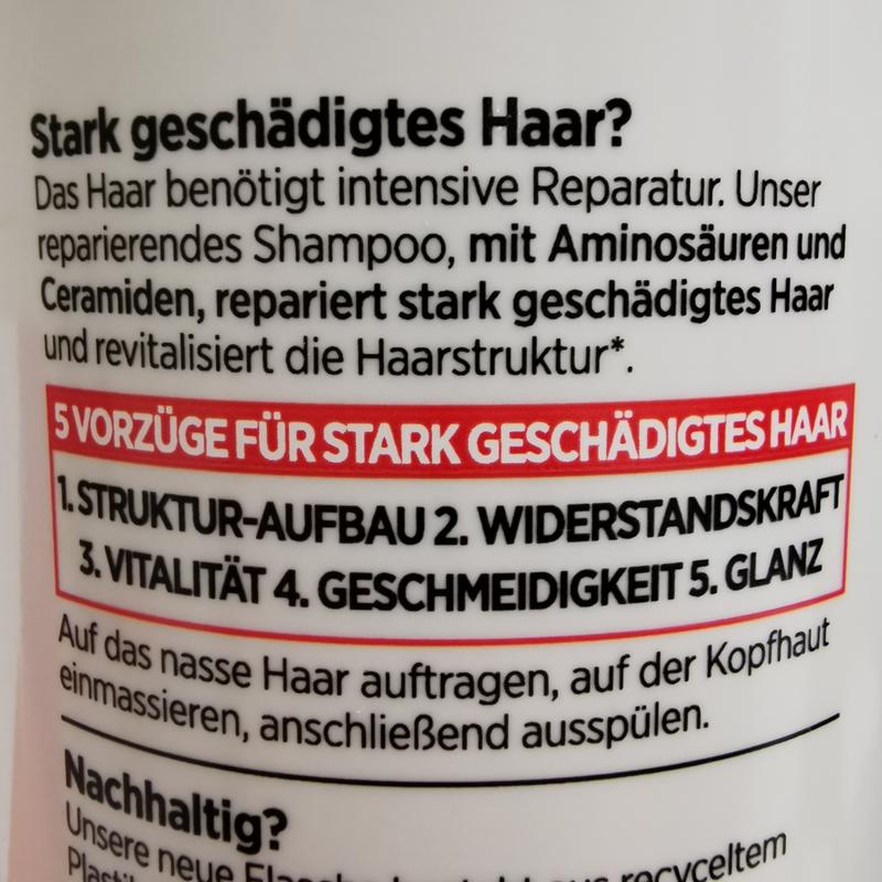 Shampoo Rückseite