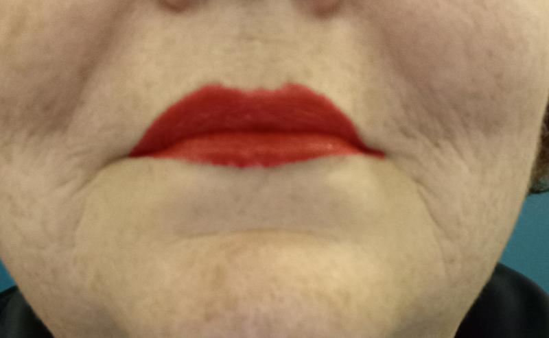 Dit is de lipstick na paar uur...