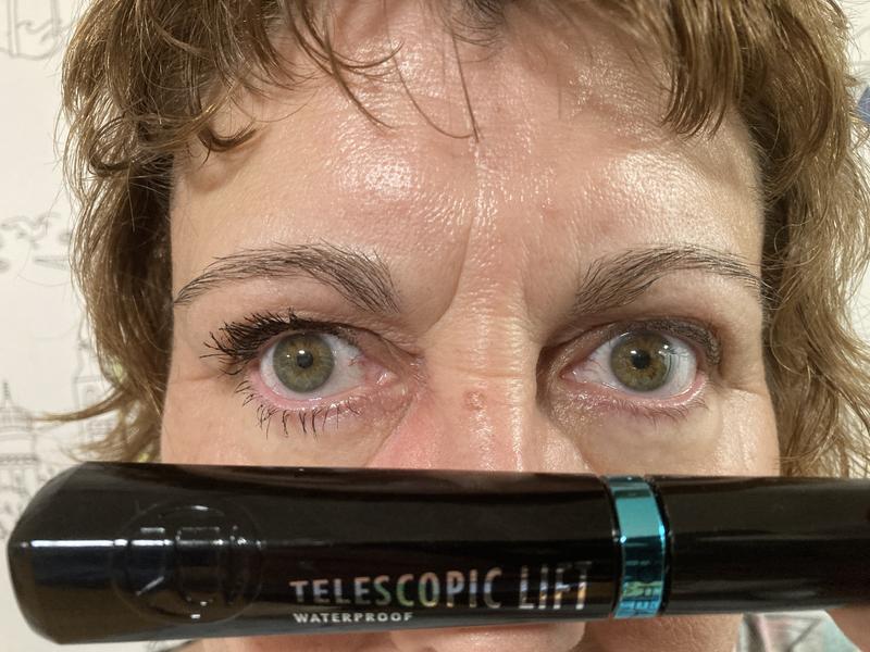 One eye with and the other without