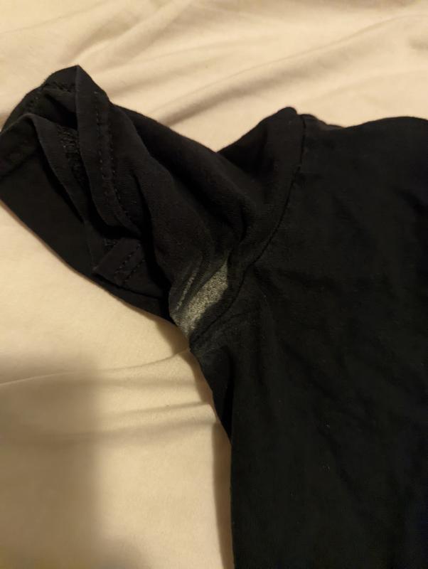 Drain on the outside of the t-shirt