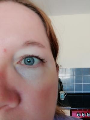 The result of applied mascara