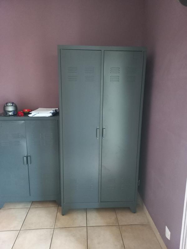 Armoire 2 portes en m?�tal, hiba La Redoute Interieurs | La Redoute